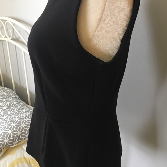 Sold Apt. 9 Black Zip Up Back Peplum Blouse - Picture 3 of 6